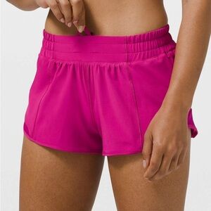 LULULEMON Ripened Raspberry Hotty Hot Athletic Shorts. Size 8 - 2.5 inseam